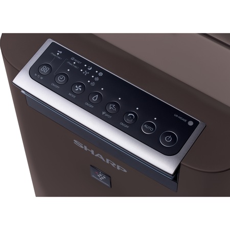 Purificator de aer cu umidificator Sharp UA-HG40E-T, 4 modele de filtrare, 6 senzori de praf, Plasmacluster Ion Technology, 26m², maro