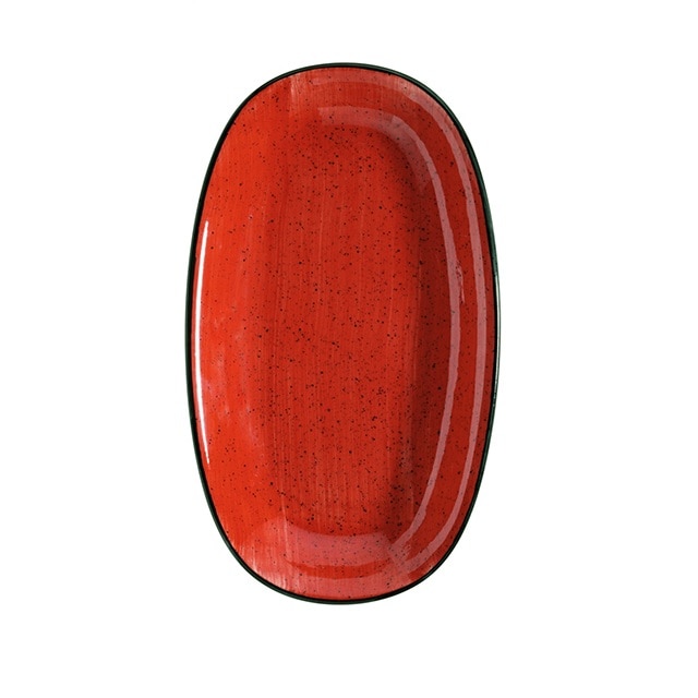 Farfurie ovala din portelan AURA PASSION 19x11cm APS GRM19OKY