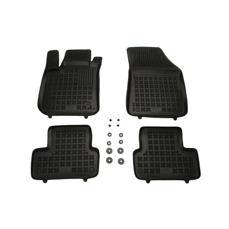 Set 4 covorase auto tip tavita REZAW PLAST, Cauciuc, pentru RENAULT MEGANE IV 11.15-, Negru