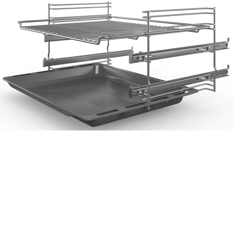 Aragaz Bosch HKR39C250, Clasa energetica A, 4 zone de gatit, Volum 66 l, EcoClean, Afisaj LED, 7 Programe, Alb