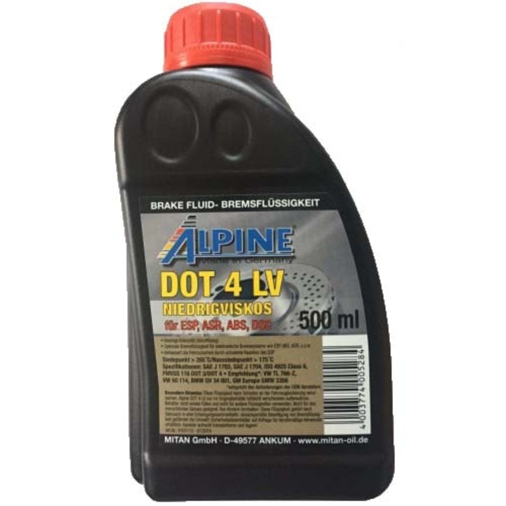 Lichid de frana Alpine Brake Fluid DOT 4 LV, 500 ml