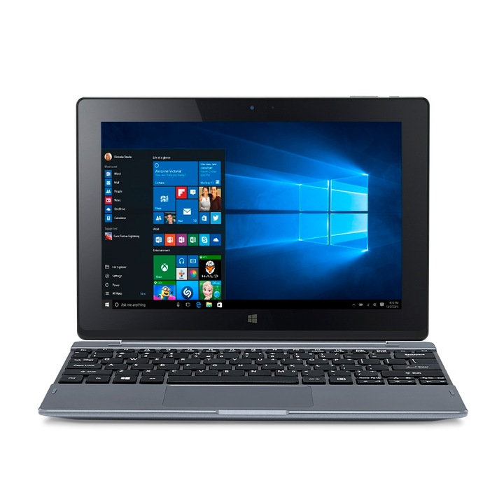 Acer One S1002-166V 2 az 1-ben Laptop Intel® Atom Z3735F 1.83GHz-es processzorral, 10.1" IPS, 2GB, 32GB eMMC, Intel® HD Graphics, Microsoft Windows 10 Home, Nemzetközi angol billentyűzet, Iron