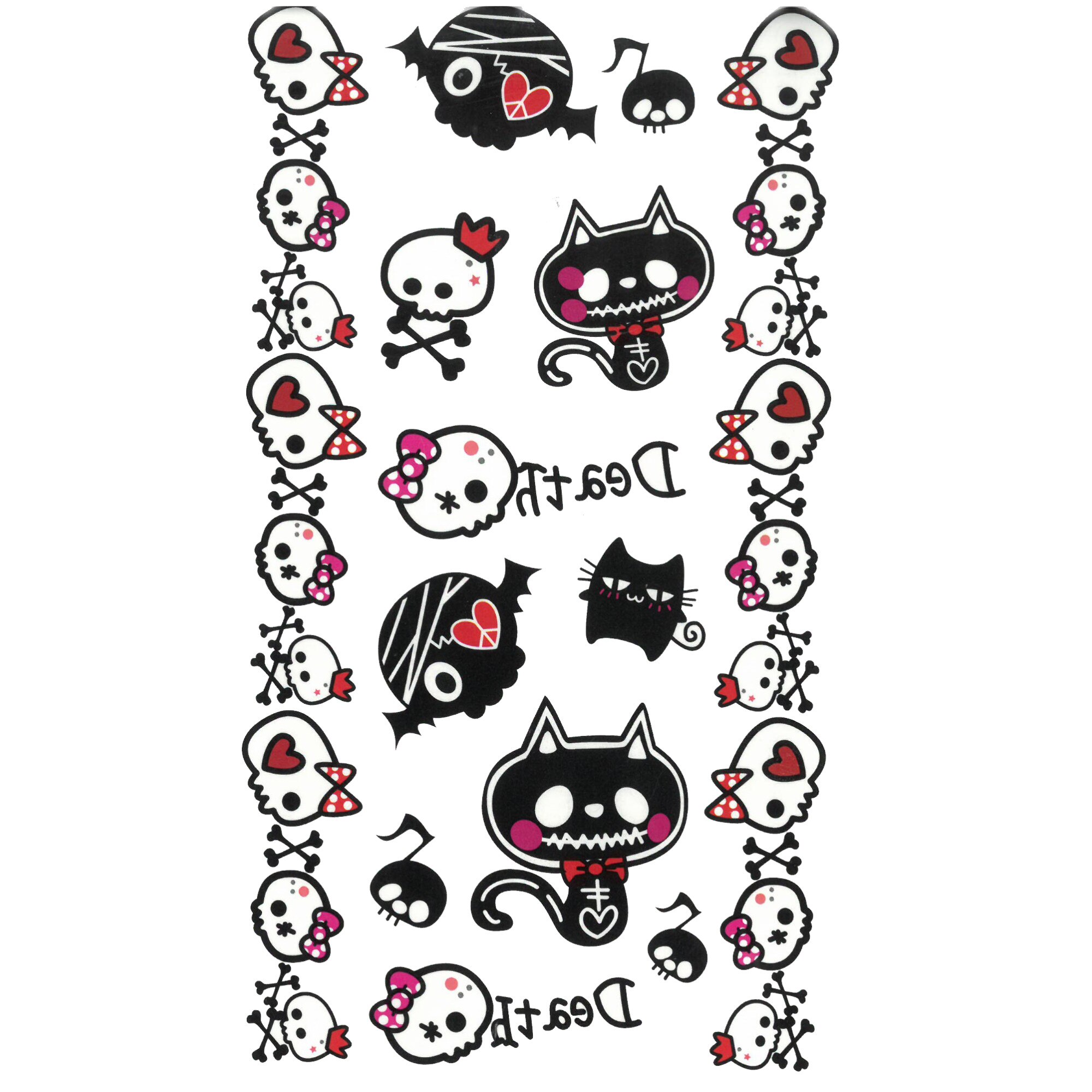 Tatuaj temporar pisici zombie 17x10cm