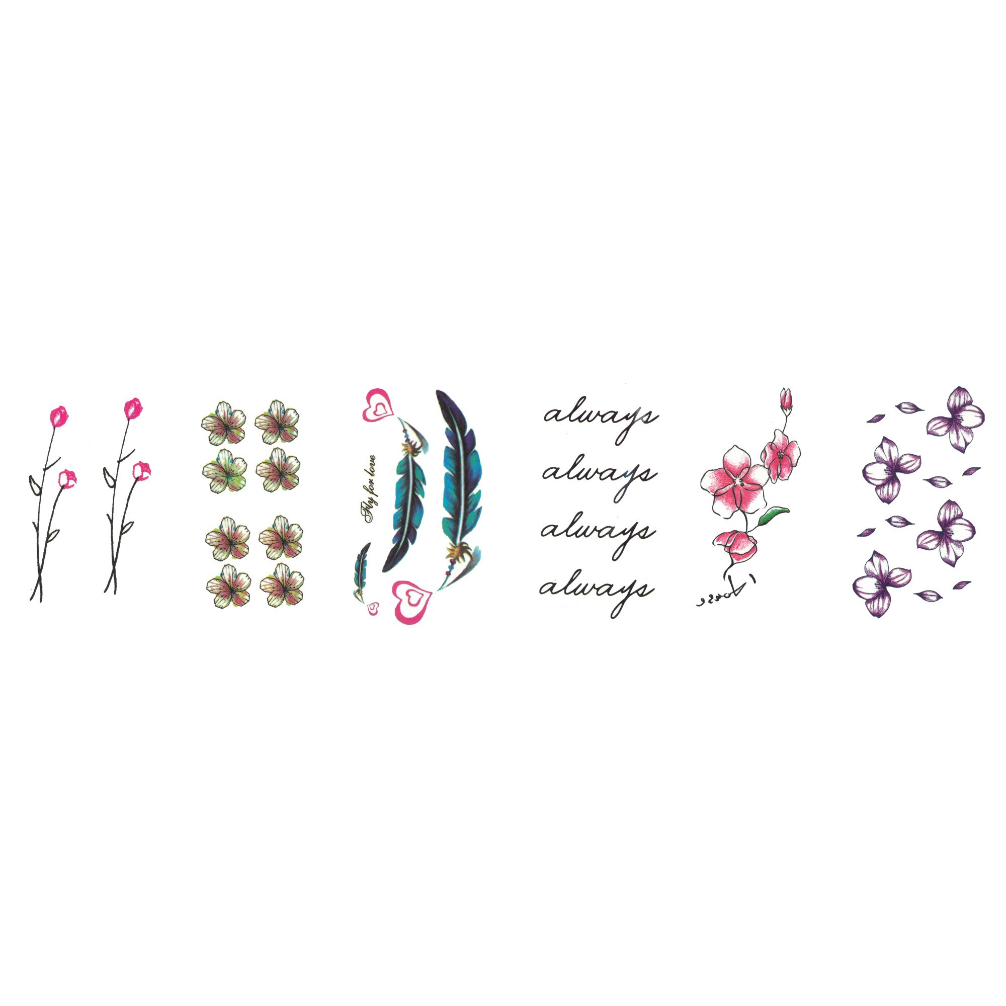 Set 6 tatuaje temporare fly for love 9x5cm