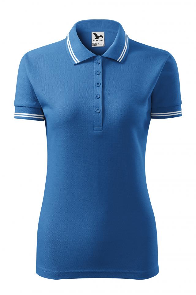 Tricou polo pentru dama Urban, Albastru azuriu