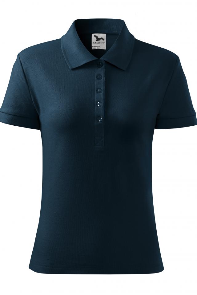 Tricou polo pentru dama Cotton Heavy, Albastru marin