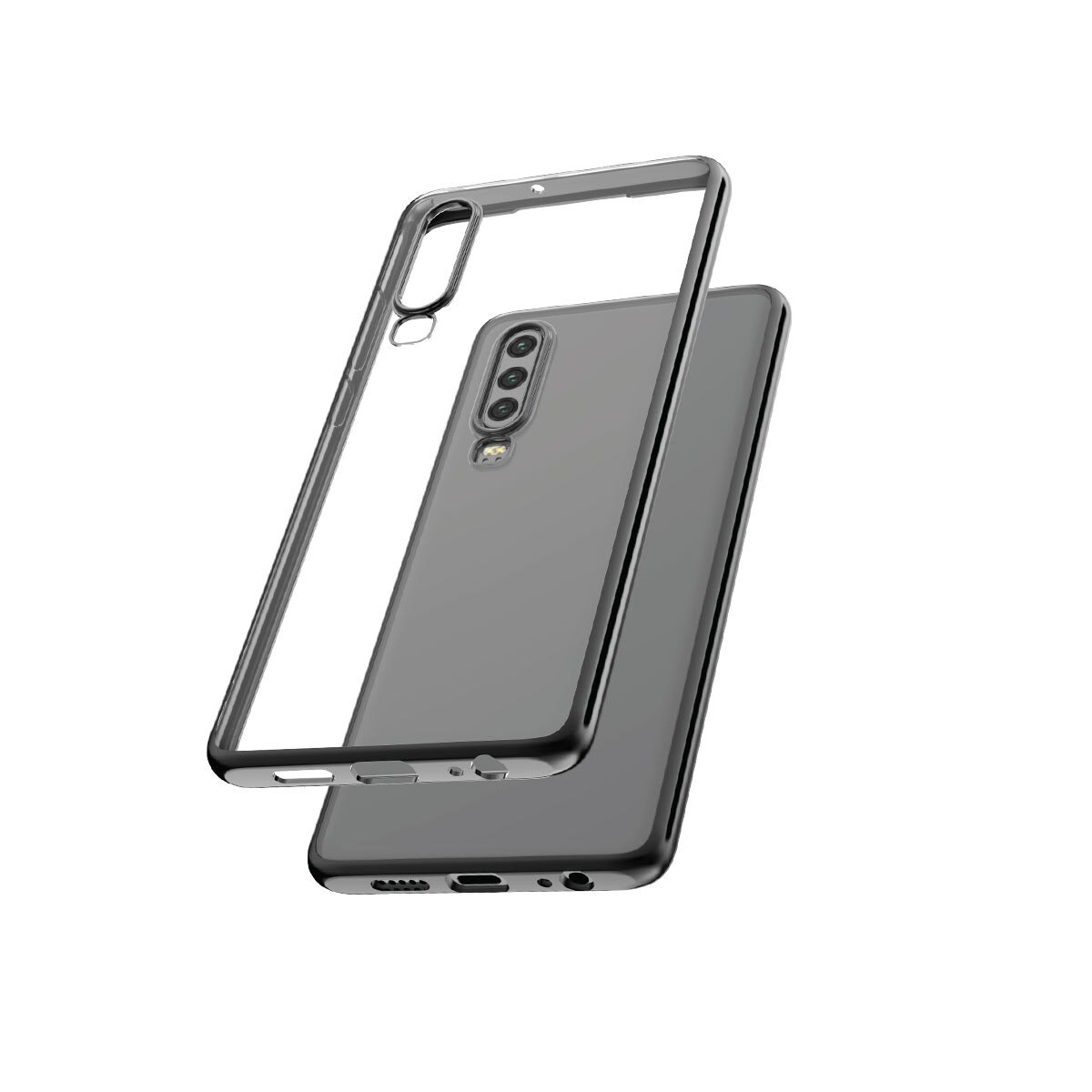 Capac Protectie Spate Cellara Colectia Electro Pentru Huawei P30 - Negru