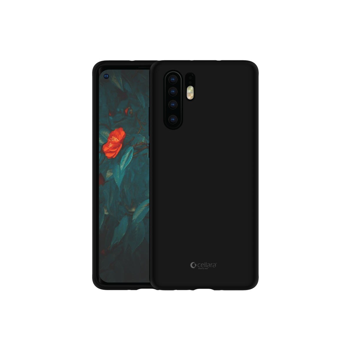 Capac Protectie Spate Cellara Din Silicon Colectia Soft Pentru Huawei P30 Pro - Negru