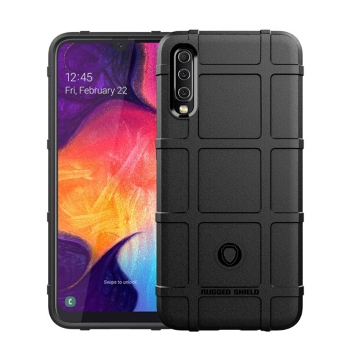 Husa Samsung Galaxy A70 Rugged Square Black