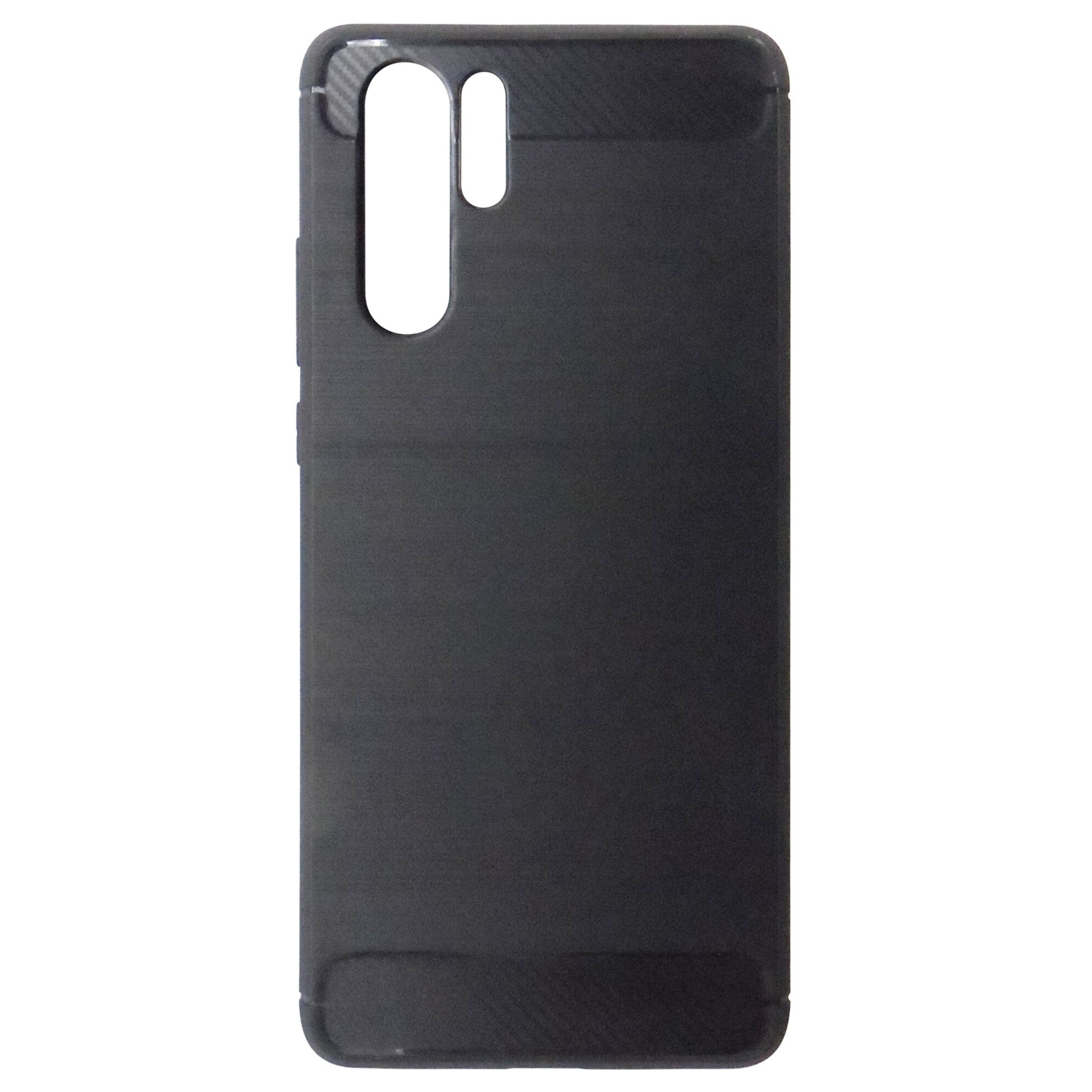 Husa Forcell Carbon silicon neagra pentru Huawei P30 Pro
