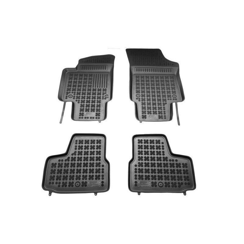 Set 4 covorase auto tip tavita REZAW PLAST, Cauciuc, pentru SEAT MII, SKODA CITIGO, VW UP 08.11-, Negru
