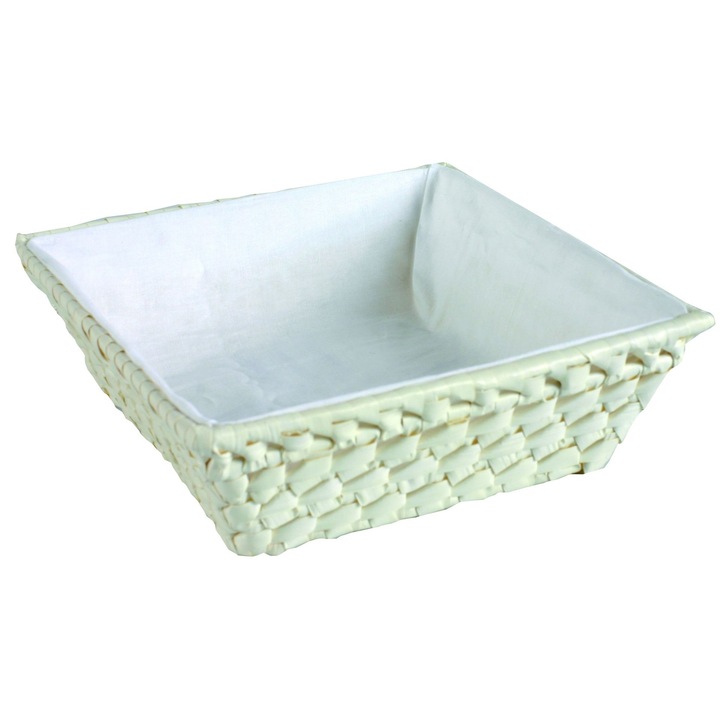 Domotti Palma 68089 kosár béléssel 22 cmx 22 cmx 7 cm, bézs
