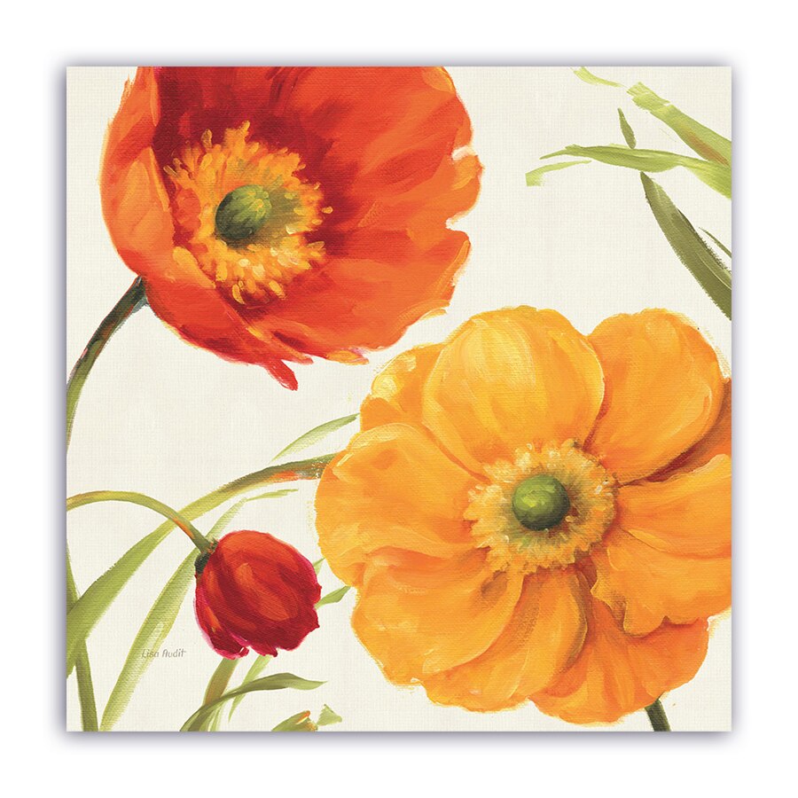 Tablou Canvas - Floral, Papadie, 100 x 100 cm