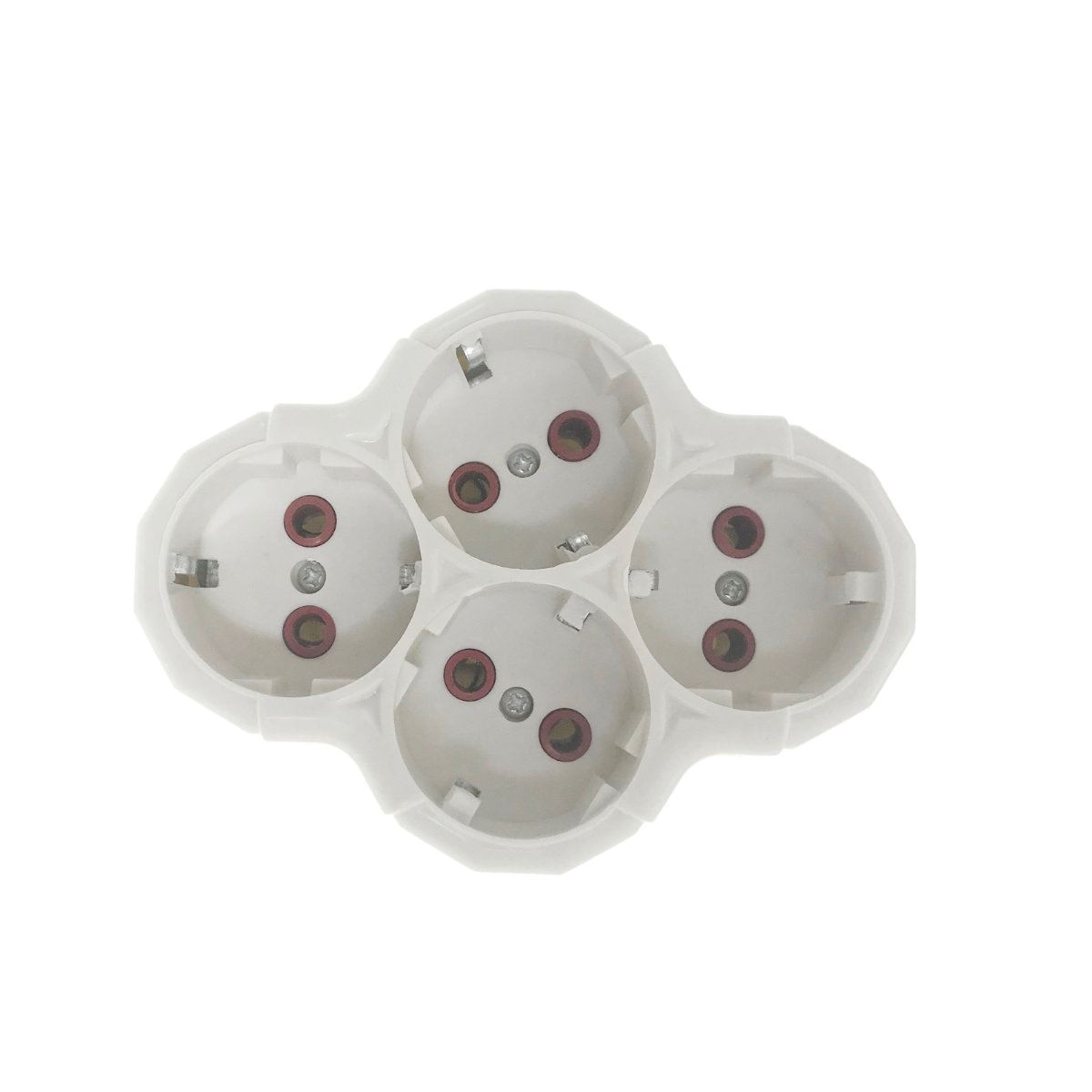 Multipriza DS004 cu 4 porturi schuko ,16A , 250V , alba