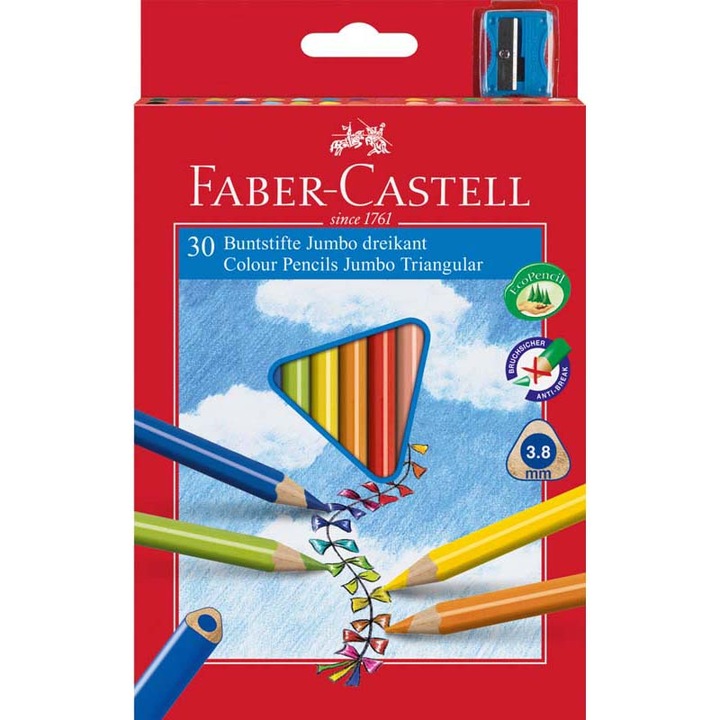 Faber-Castell színesceruza, Junior háromszögletű 30 db-os klt.