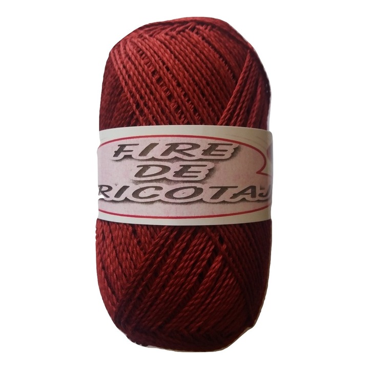 Fir tricotat, Filanina, Bumbac, Bordo, 150 m