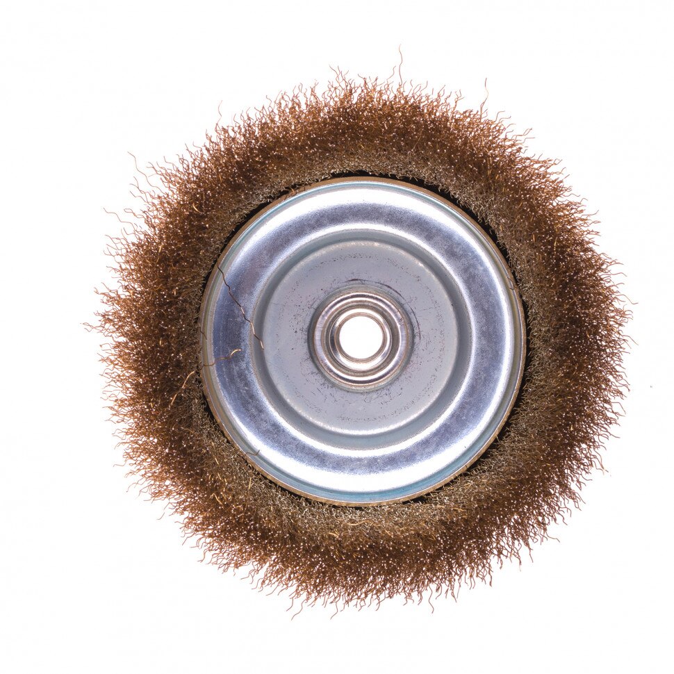 Perie pentru polizor unghiular, 150 mm, M14, cupa, sarma de otel ondulata, MTX