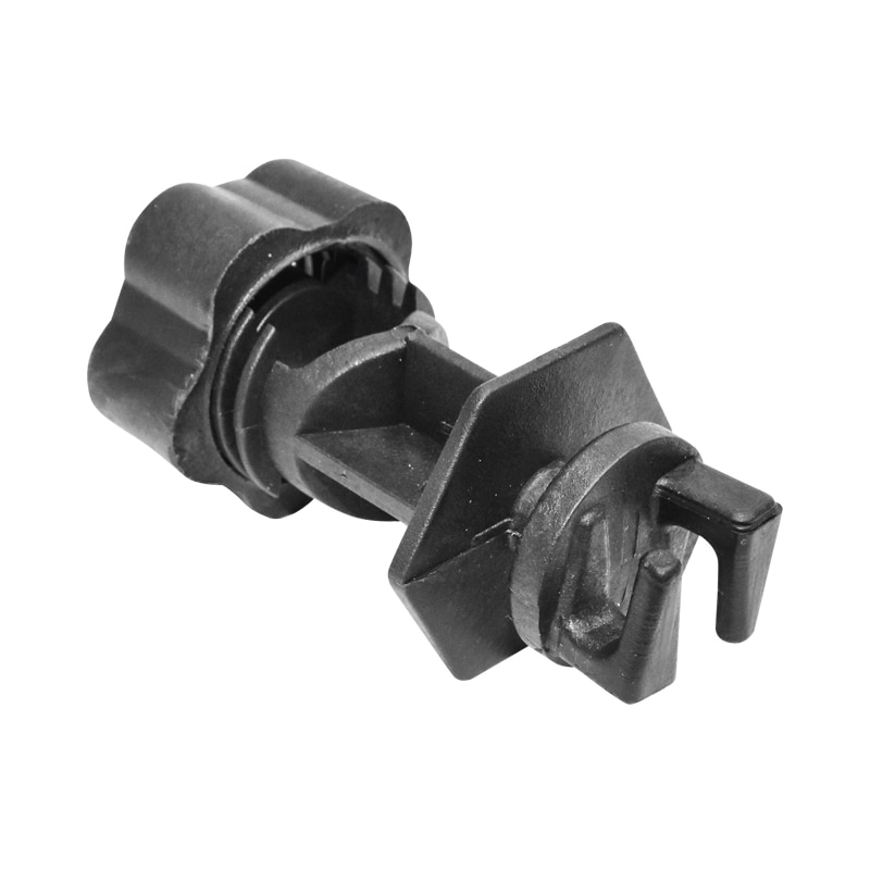 Izolator prindere cu filet negru (pentru stalp metalic) gard electric, Breckner Germany