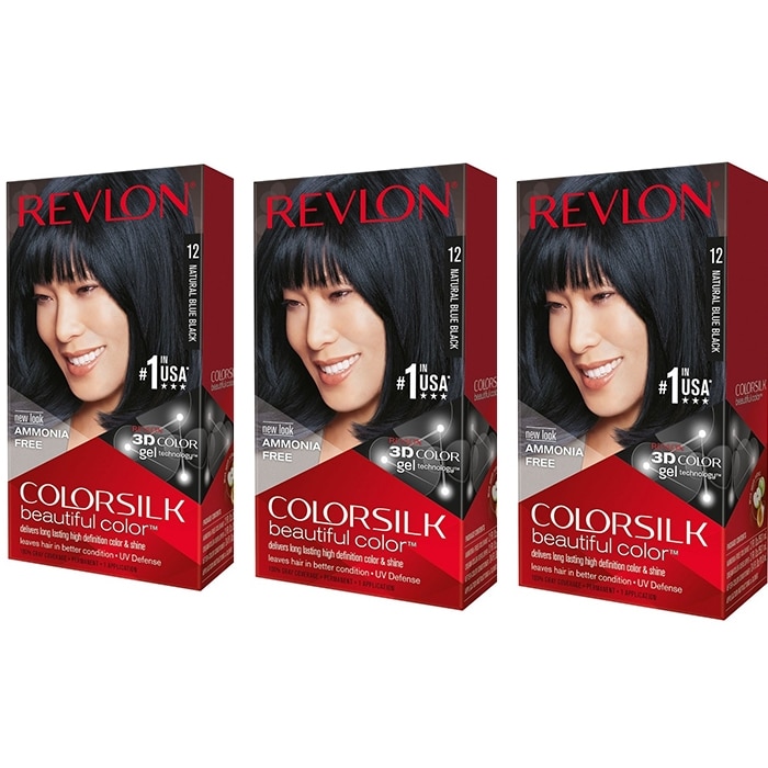 Set Revlon Vopsea Par Colorsilk 12 Blue Back X 3 bucati