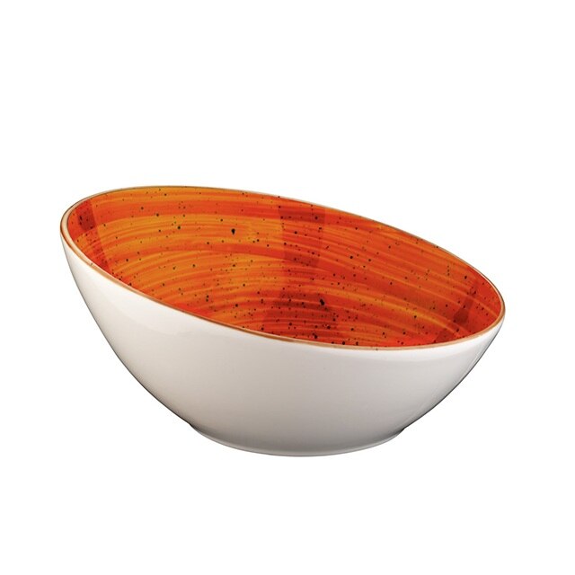 Bol inclinat din portelan AURA TERRA COTTA 18cm 400cc ATC VNT 18KS