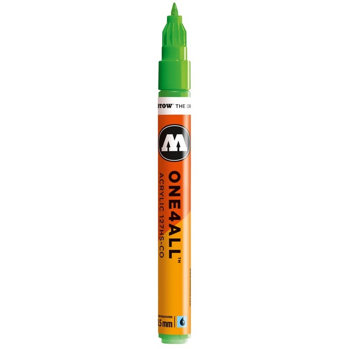 Marker acrilic Molotow One4All127HS-CO1,5mm neon green fluorescent