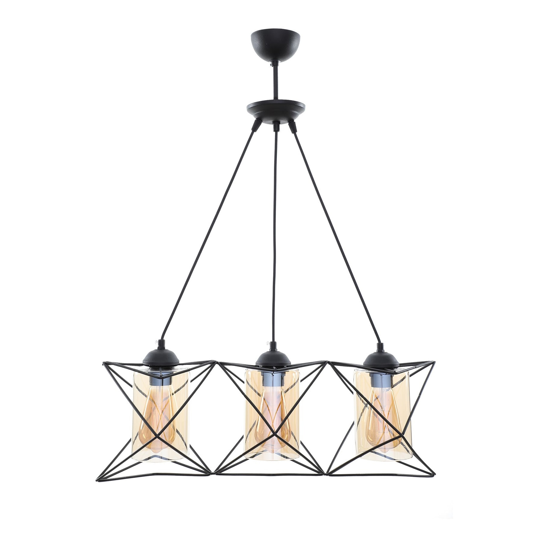 Lustra Anita, 3 becuri, Begusa, E 27, Negru