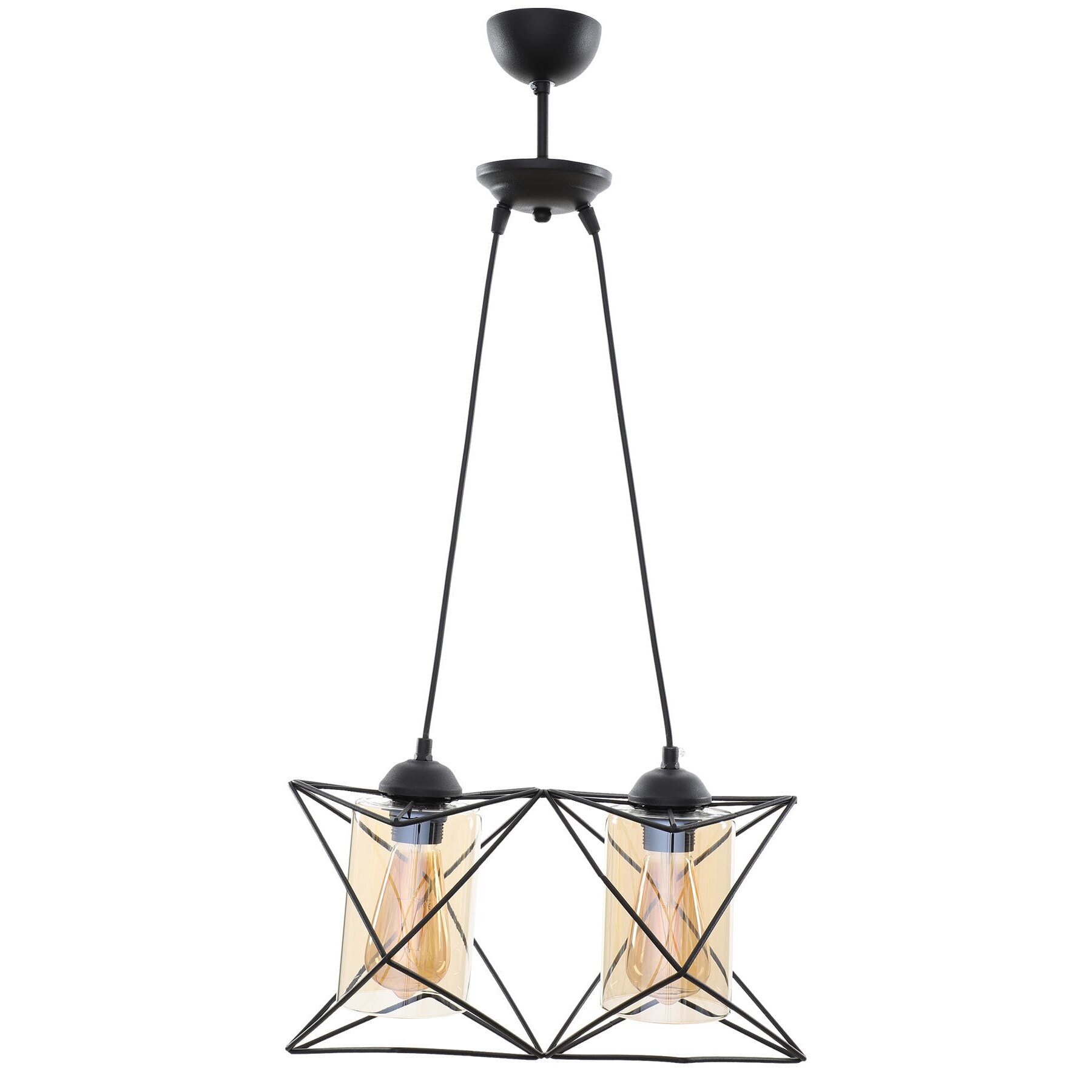 Lustra Anita, 2 becuri, Begusa, E 27, Negru