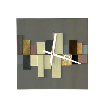 Ceas de perete 3D, Deco-Box, Orasul, 35 x 35 cm, detalii aurii, mozaic lemn Ceas de perete 3D, Deco-Box, Orasul, 35 x 35 cm, detalii aurii, mozaic lemn