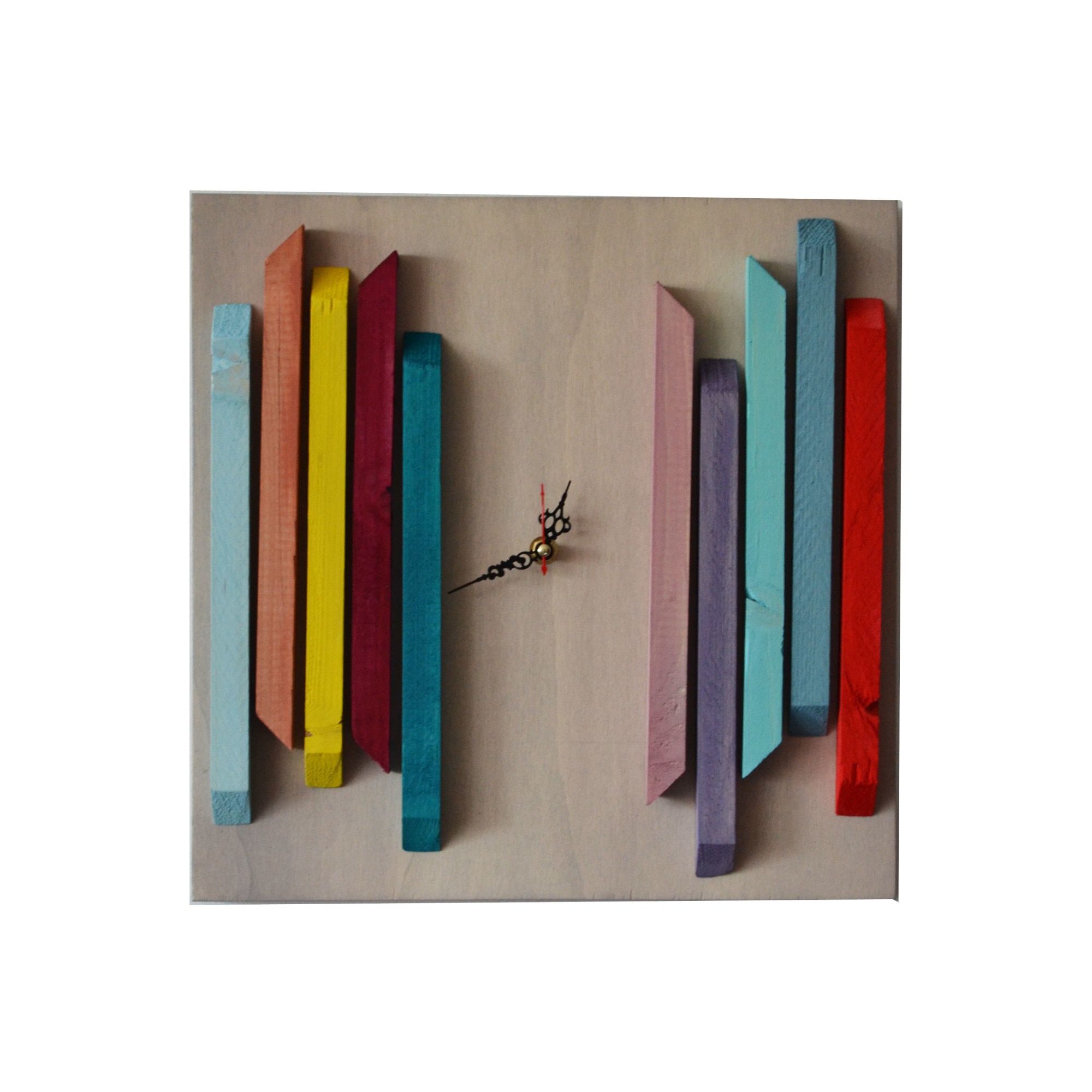 Ceas de perete, Deco-Box, Infinit, 35x35 cm, lemn masiv pictat manual