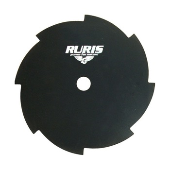 Disc rotund pentru motocoasa Ruris, otel, 8 taisuri, D 25 cm Disc rotund pentru motocoasa Ruris, otel, 8 taisuri, D 25 cm
