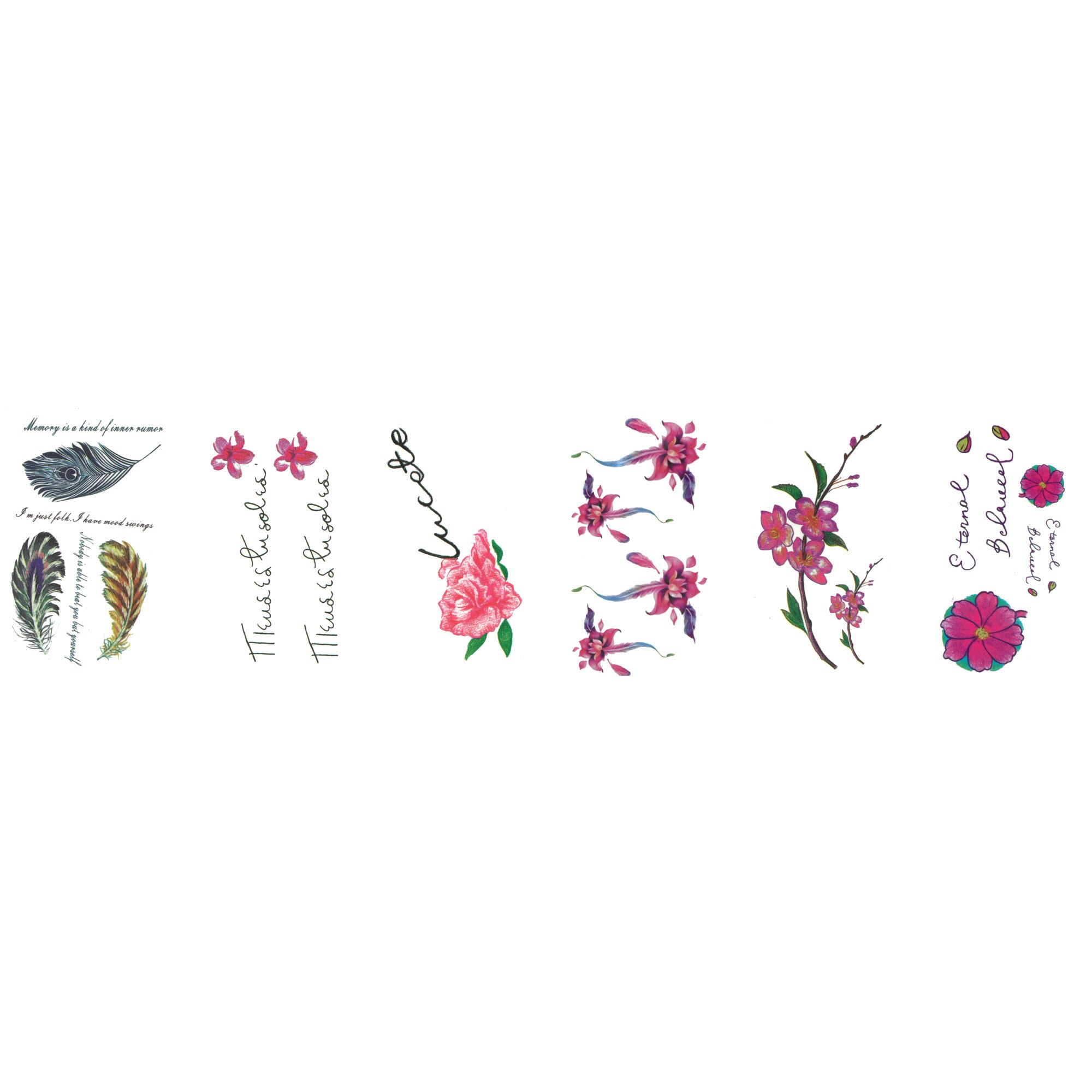 Set 6 tatuaje temporare i'm just folk 9x5cm