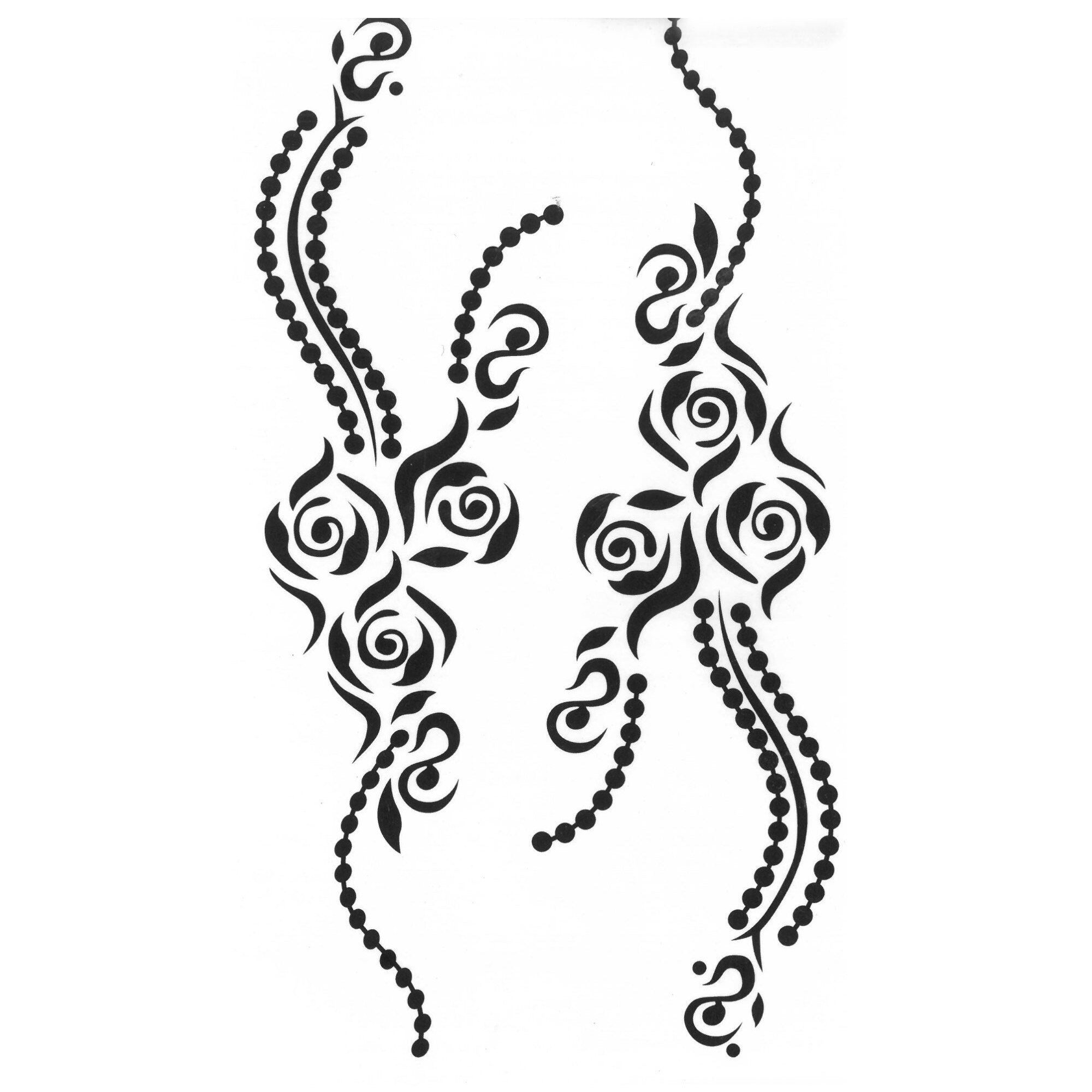 Tatuaj temporar floral bracelets 17x10cm