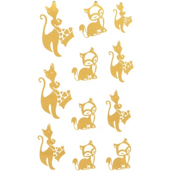Tatuaj temporar pisici aurii 17x10cm Tatuaj temporar pisici aurii 17x10cm