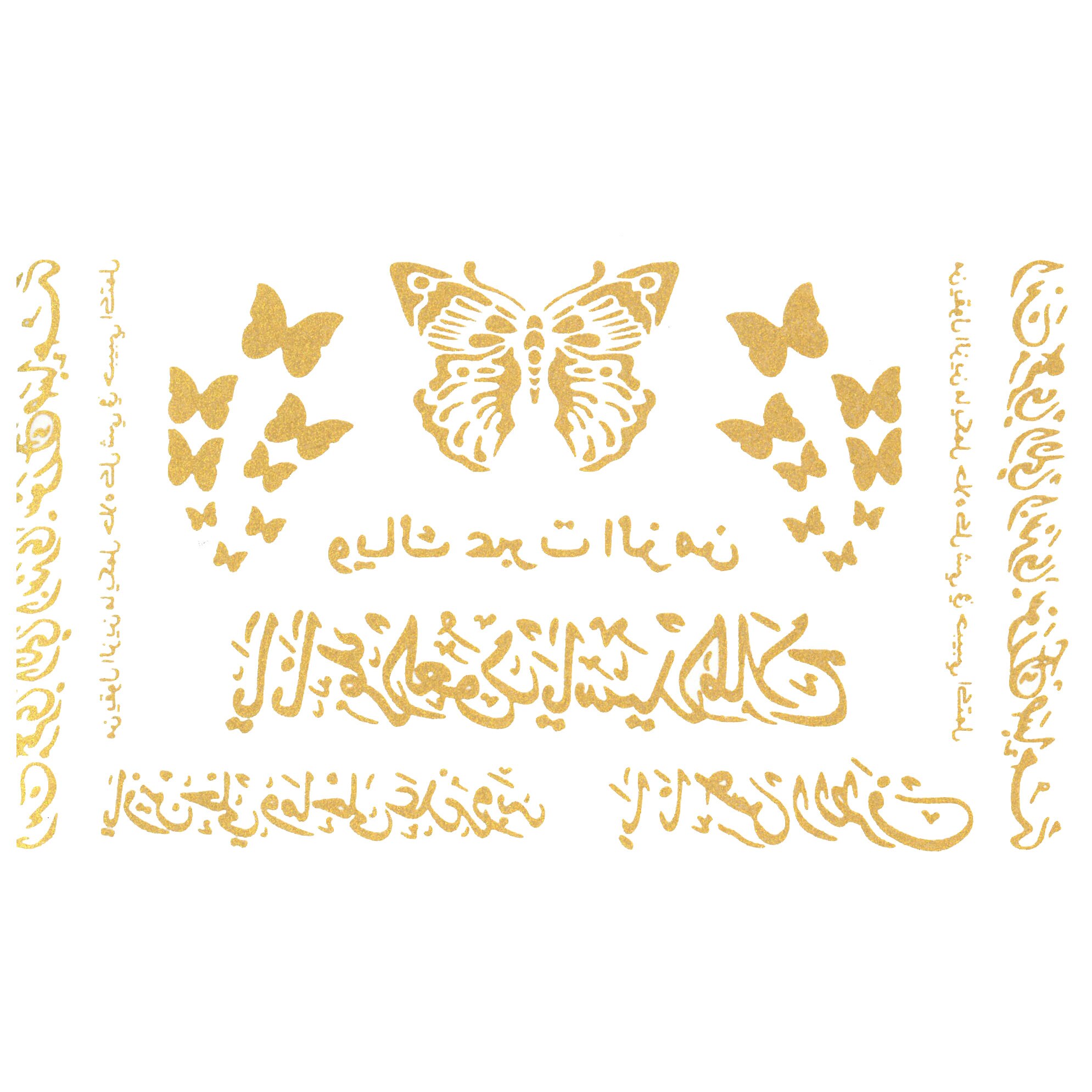 Tatuaj temporar message butterflies 17x10cm