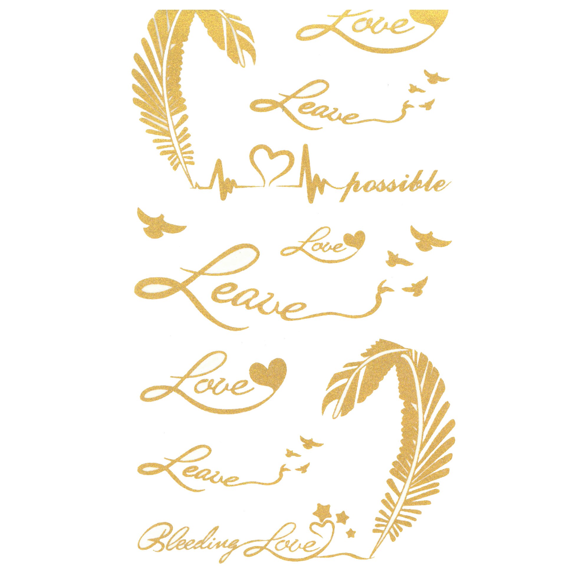 Tatuaj temporar leave love 17x10cm