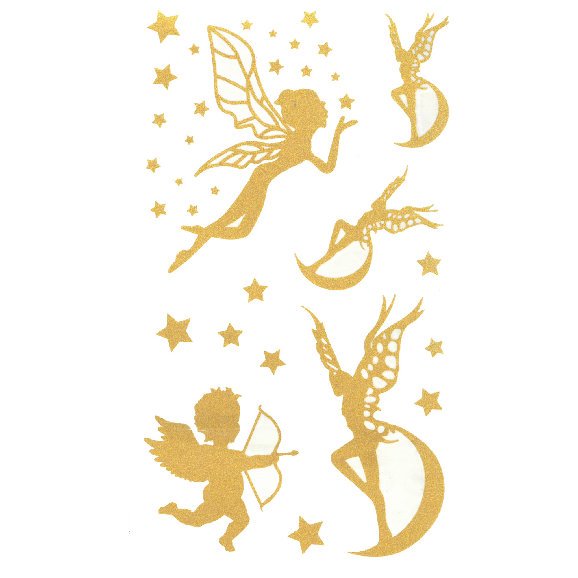 Tatuaj temporar ingeri aurii 17x10cm