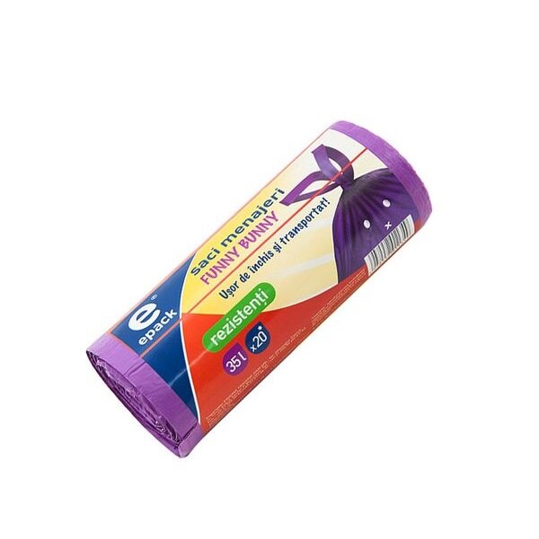 Saci Menajeri Epack Funny Bunny 35 L, 20 buc/rola