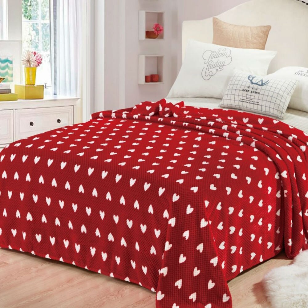 Patura Casa de vis, cocolino, gofrata, pentru pat dublu, multicolor, F3-B15