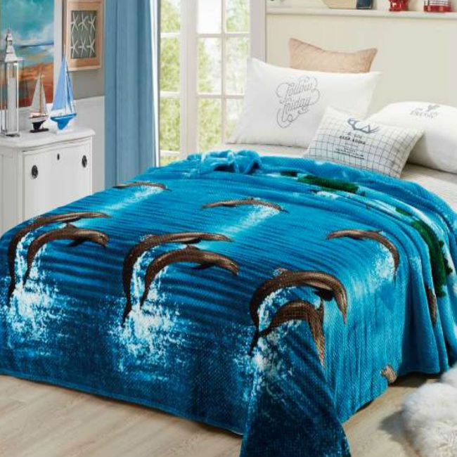 Patura Casa de vis, cocolino, gofrata, pentru pat dublu, multicolor, F3-B21