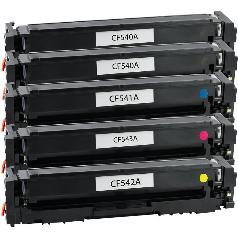 Комплект от 5 CF 540A/541A/542A/543A 7000 страници съвместими касети за ...