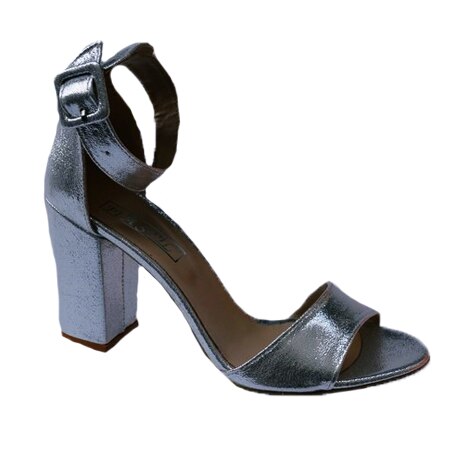 Sandale model clasic,toc gros,D&J Exclussive, Argintiu