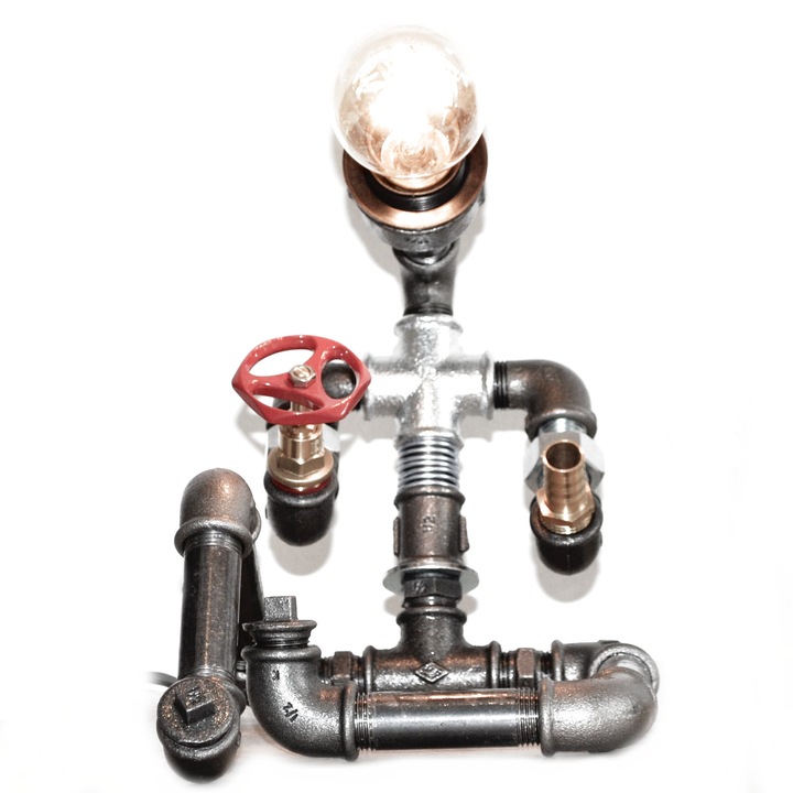 Lampa om 1x40 W, 20x18x22 cm, steampunk