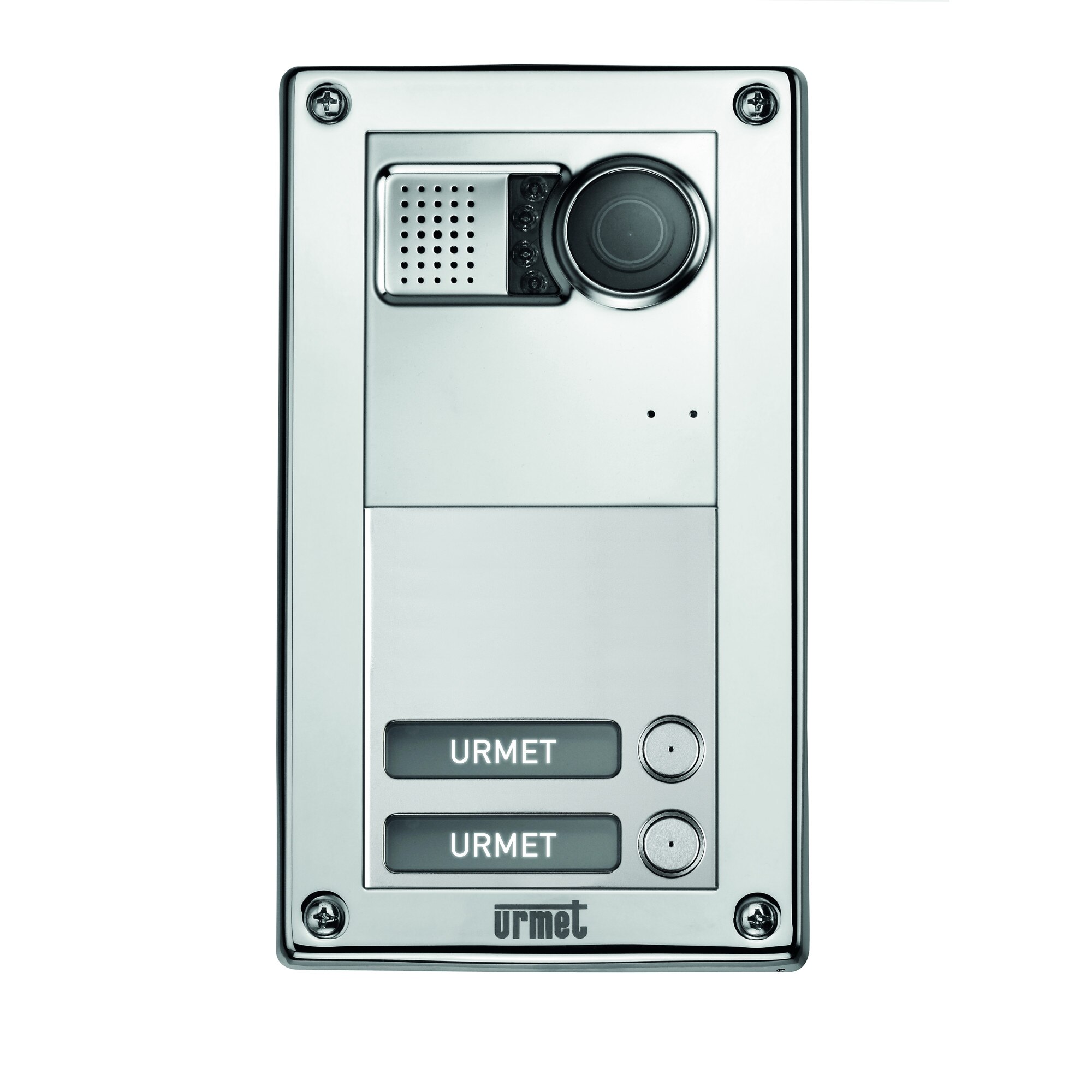 Kit videointerfon, IperCom IperVoice, 1 familie, post de exterior Sinthesi Steel, post de interior Max, Urmet 1060/611