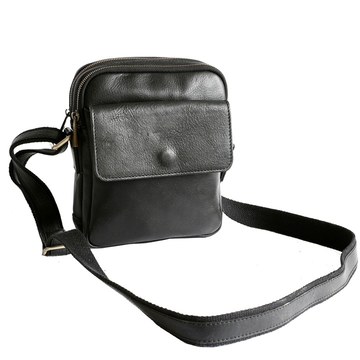 Borseta barbati pentru umar, din piele naturala vachetta, GB115