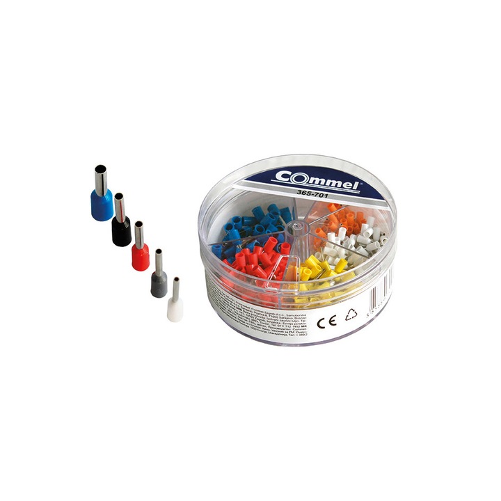 Set 400 conectori electrici, div. culori, cutie de depozitare plastic compartimentata