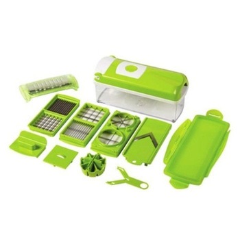 Razatoare multifunctionala Nicer Dicer cu recipiente de depozitare si 11 accesorii Razatoare multifunctionala Nicer Dicer cu recipiente de depozitare si 11 accesorii