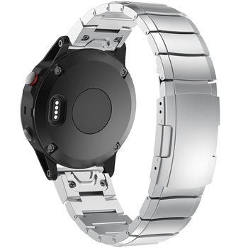 Curea ceas Smartwatch Garmin Fenix 5, 22 mm Otel inoxidabil iUni Silver Link Bracelet Curea ceas Smartwatch Garmin Fenix 5, 22 mm Otel inoxidabil iUni Silver Link Bracelet