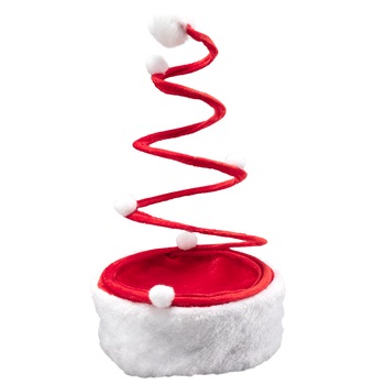 Caciula Craciun Holly cu arc si blanita Caciula Craciun Holly cu arc si blanita