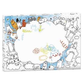 Rama creativa de colorat si personalizat - Pisicile Rama creativa de colorat si personalizat - Pisicile