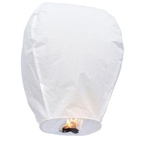 Lampion Zburator Biodegradabil Alb, Oval